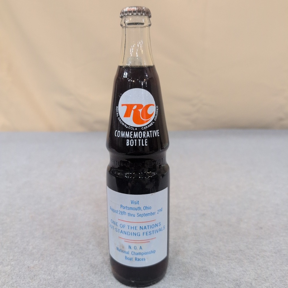 VTG 1974 RC Cola Portsmouth Ohio River Days Festival Commemorative Bottle 16oz - Picture 2 of 2